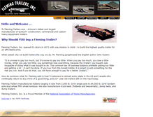 Tablet Screenshot of flemingtrailers.com